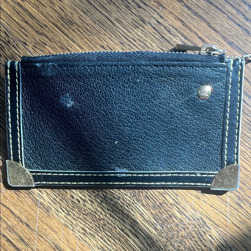 Louis Vuitton Black Leather Card Holder with Chain - Picture 4 of 7